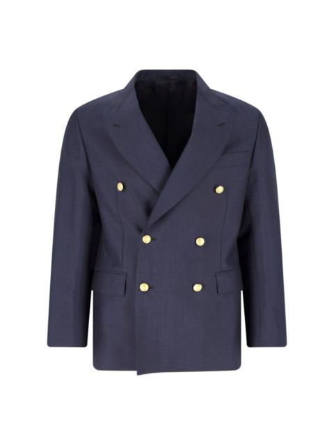 KAPTAIN SUNSHINE DOUBLE-BREASTED BLAZER IN WOOL BLEND