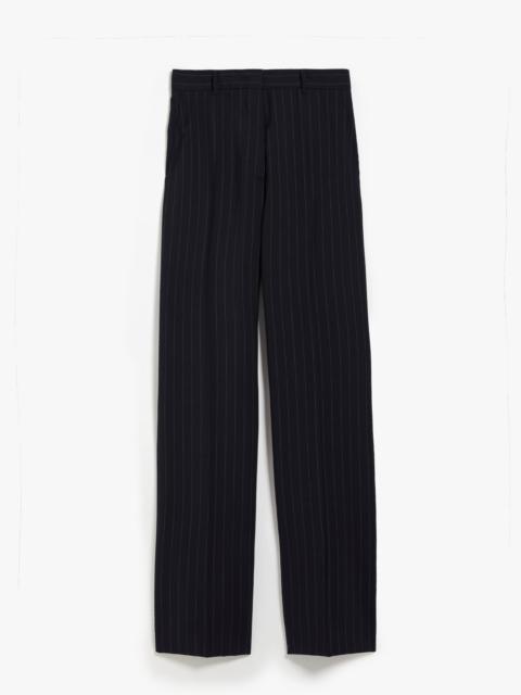 Pinstripe wool trousers
