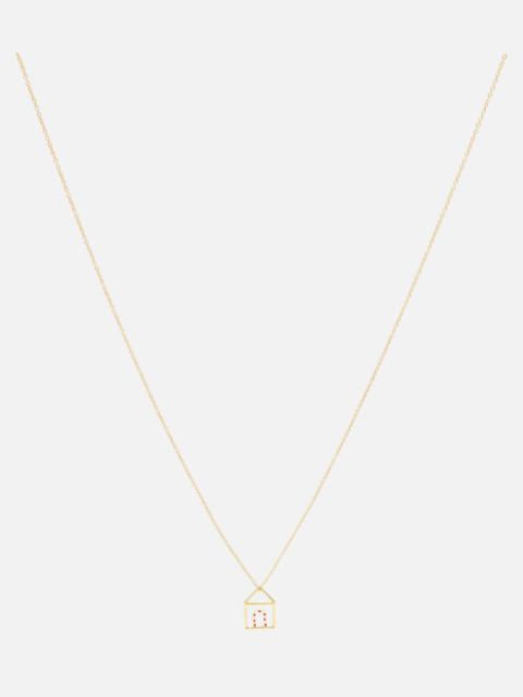 ALIITA Casita 9kt yellow gold necklace with enamel
