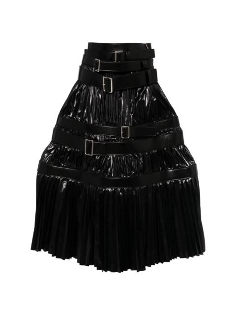 tiered belted skirt