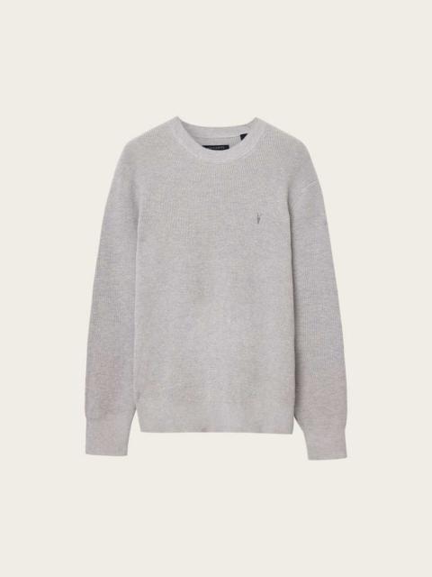 ALLSAINTS ASPEN WAFFLE TEXTURE CREW NECK RAMSKULL SWEATER