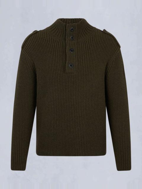 MOOSE KNUCKLES ACKLEY MOCK SWEATER