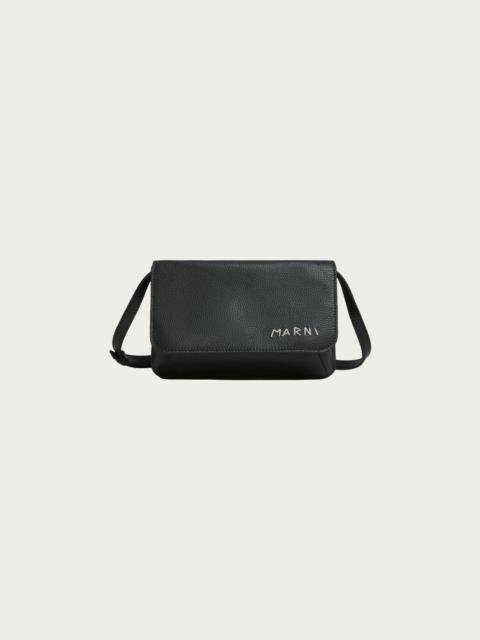 Marni Pebbled Leather Marni Pochette - Black