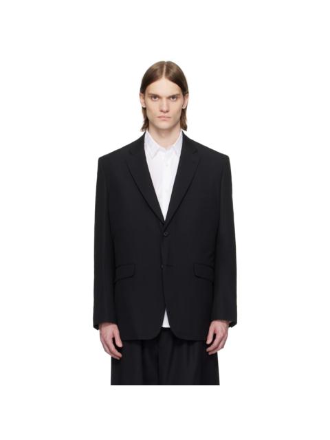 Comme des Garçons Homme Black Wool Gabardine Blazer