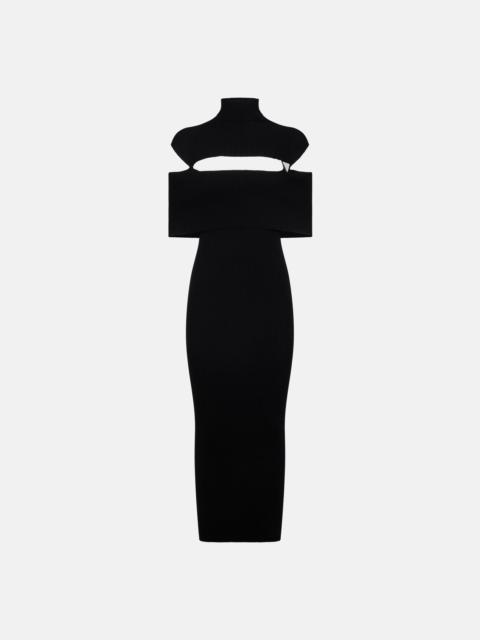 THE ATTICO BLACK MIDI DRESS