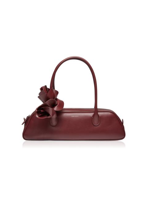 MAGDA BUTRYM Brigitte Trapeze Leather Top Handle Bag burgundy