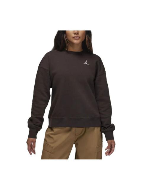 Jordan (WMNS) Air Jordan Brooklyn Fleece Crewneck Sweatshirt Asia Sizing 'Brown' FN4492-220