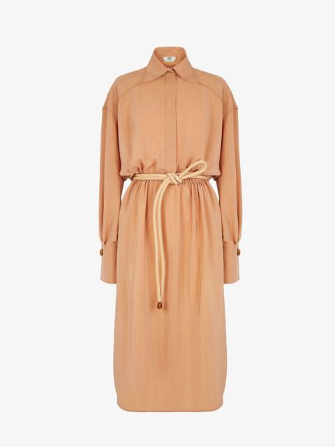 FENDI Beige crêpe de chine dress