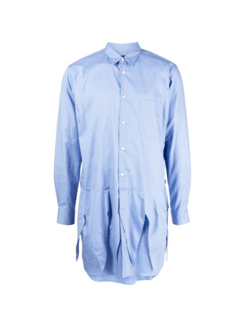 layered buttoned cotton shirt