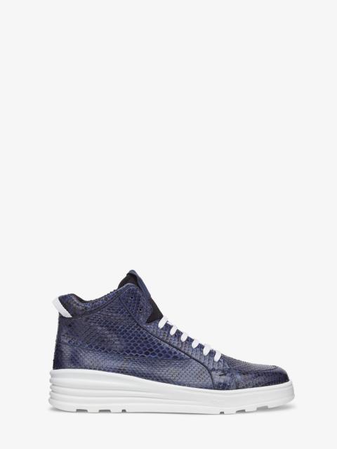FENDI Blue python high-tops