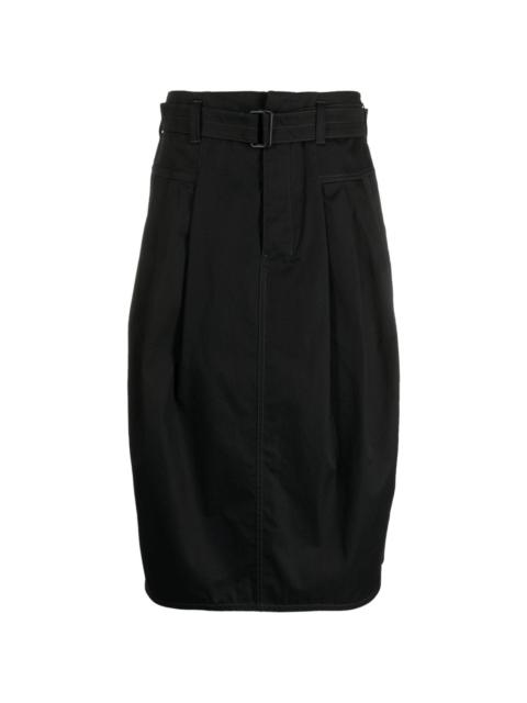 Lemaire pleated belted midi skirt