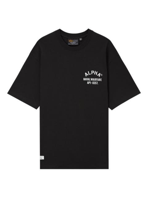 ALPHA INDUSTRIES print-detail cotton T-shirt