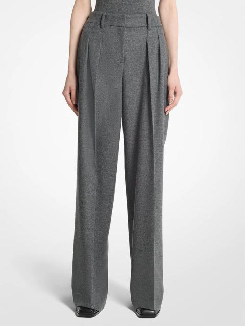 MICHAEL KORS COLLECTION Pleated Wool Flannel Slouch Trousers