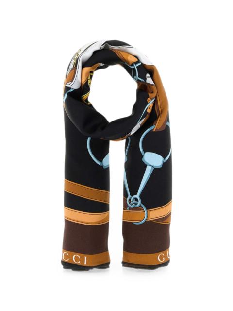 GUCCI Gucci Equestrian-print GG Scarf