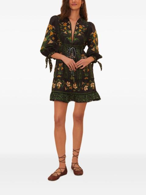 FARM RIO floral-print mini dress