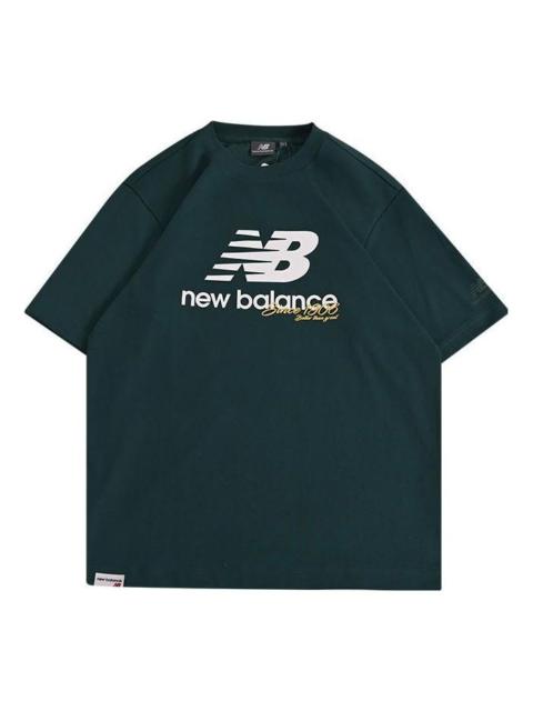 New Balance Essentials Graphic Logo Tee 'Green White' 5ED25333-HT