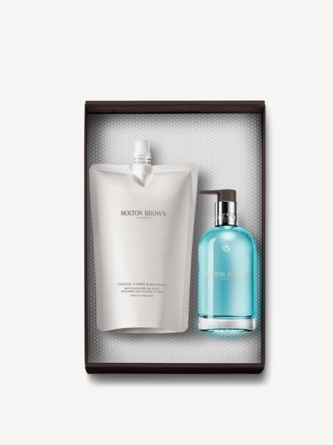 Molton Brown Coastal Cypress & Sea Fennel Hand Wash Refill Bottle Gift Set