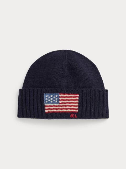 Polo Ralph Lauren Flag-Intarsia Wool-Blend Beanie