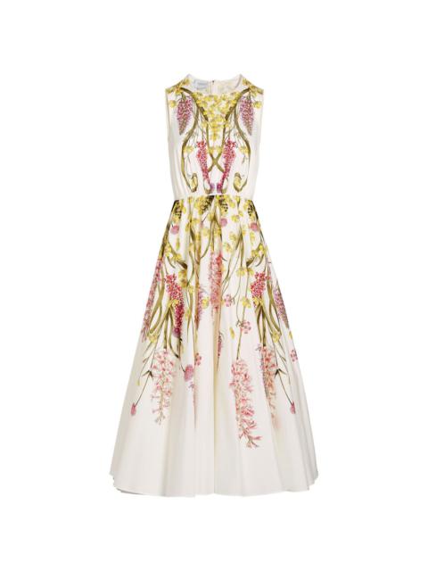 Wildflowers-print poplin dress