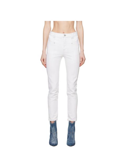 White Straight-Leg Jeans