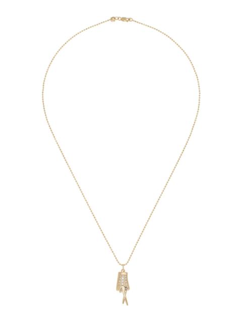 SYDNEY EVAN Mano Dingers 18K Yellow Gold Diamond Necklace gold