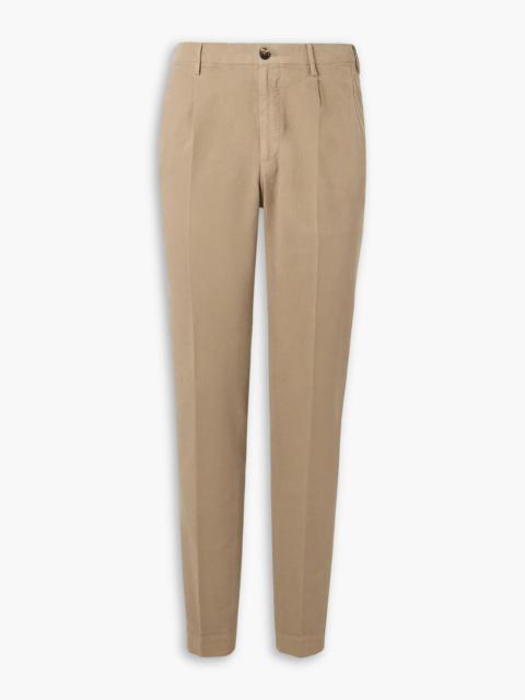 SLOWEAR Venezia 1951 straight-leg pleated stretch-cotton pants