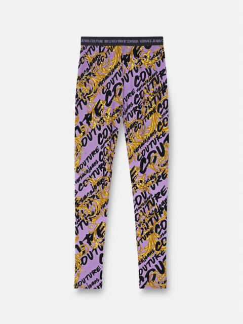 VERSACE JEANS COUTURE Logo Brush Couture Leggings