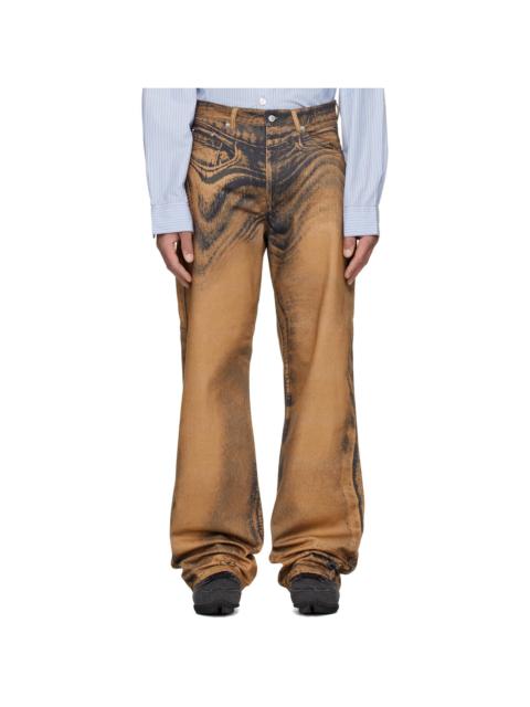 CAMPERLAB Brown Distorted Print Jeans