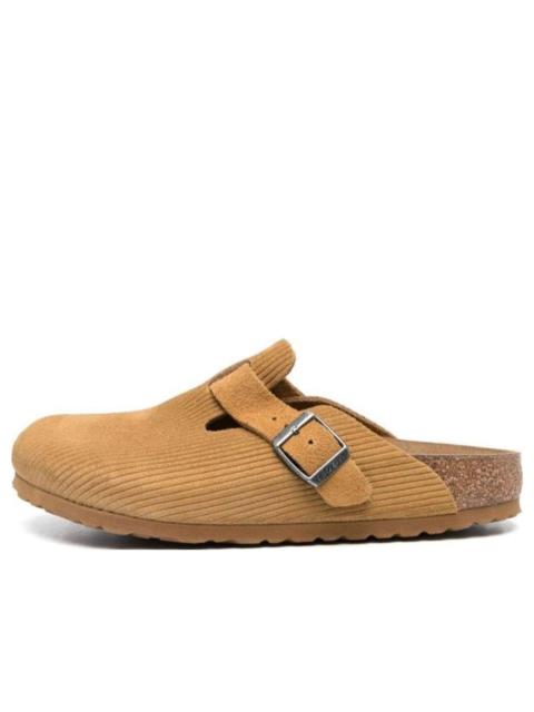BIRKENSTOCK Birkenstock Boston Suede Embossed Narrow Fit 'Butterscotch Brown' 1025668