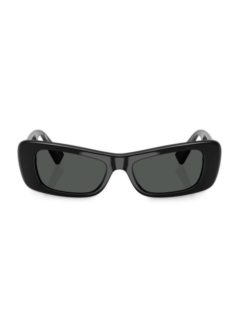 VERSACE Women's Lens Logo Pillow 54MM Sunglasses - Shadow Black