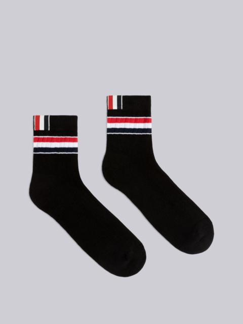 Thom Browne ATHLETIC RIB COTTON STRIPE ANKLE LENGTH SOCKS