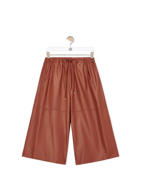 Cropped trousers in nappa lambskin