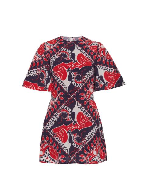 Valentino Crepe De Chine Bandana Mini Dress print