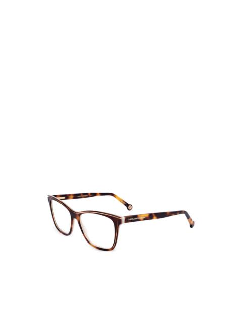 CAROLINA HERRERA tortoiseshell-effect cat-eye frame glasses