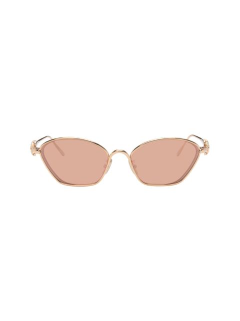 Loewe Rose Gold Anagram Cat-Eye Sunglasses
