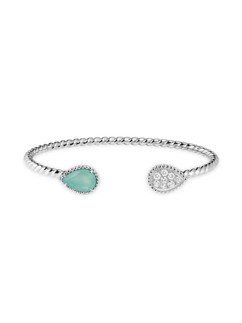 Boucheron Women's Serpent Bohème 18K White Gold, Aquaprase & 0.32 TCW Diamond Cuff - White Gold