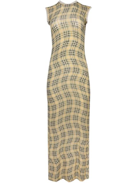 rabanne tartan-check maxi dress