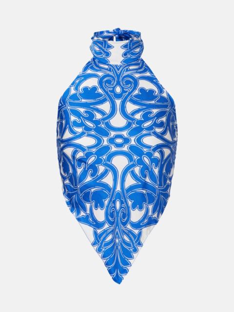 Poupette St Barth Guilia printed halterneck top