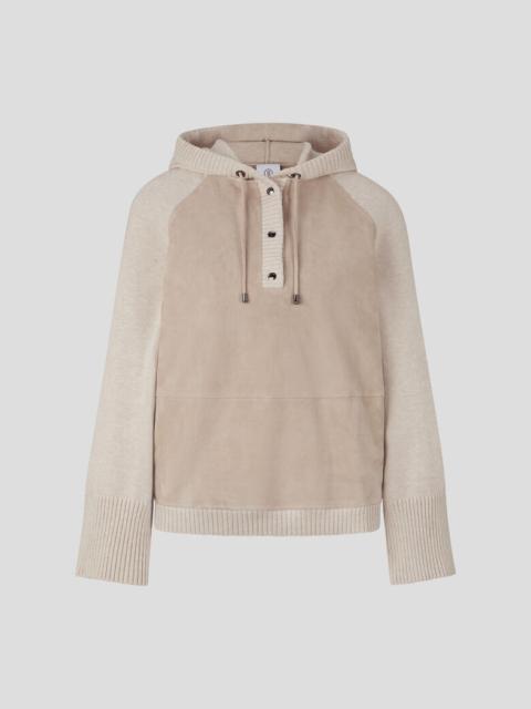 BOGNER Ohana Leather knit pullover in Beige