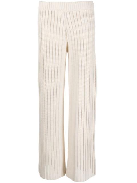 FABIANA FILIPPI rib-knit wide-leg trousers