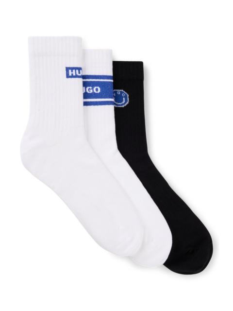 HUGO THREE-PACK OF SHORT-LENGTH SOCKS
