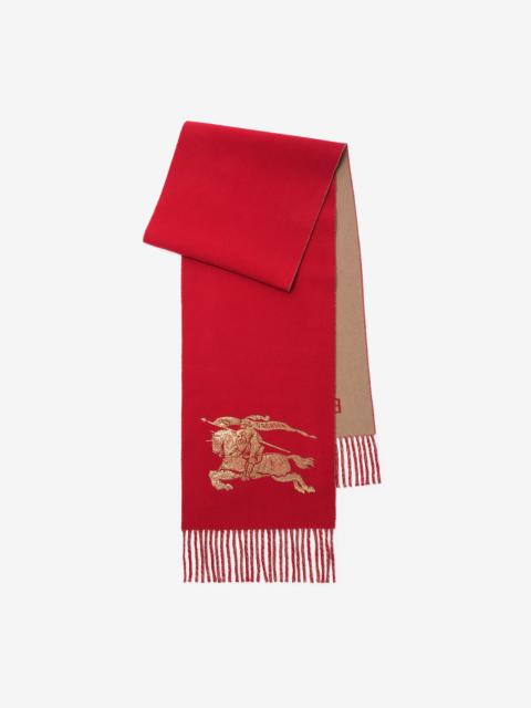 Burberry Reversible Sequin Knight Cashmere Scarf