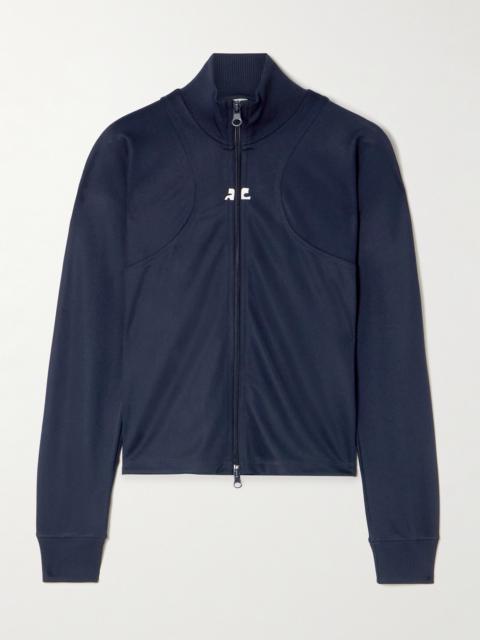 courrèges Interlock Appliquéd Jersey Track Jacket