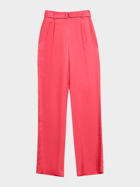 LAPOINTE Silky Twill Belted Pants