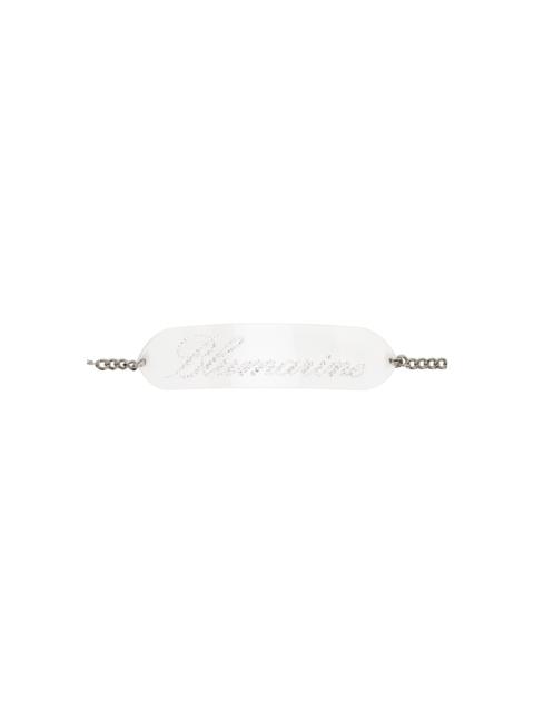 Blumarine Silver Placca Plexi Belt