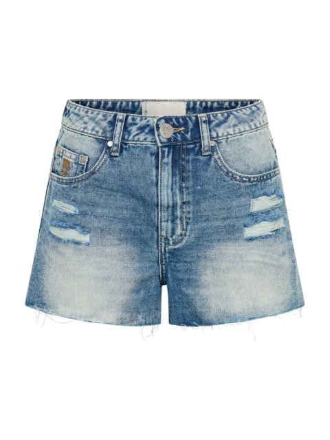 ONE TEASPOON Bowies High Waist Denim Shorts - Sunset Blue