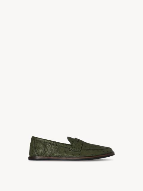 The Row Cary Loafer in Ostrich