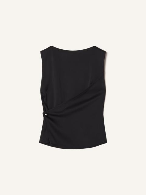 Lanvin SLEEVELESS BUTTON-DOWN TOP IN SATIN