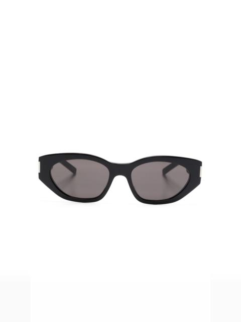 SAINT LAURENT Bold Geo oval-frame sunglasses