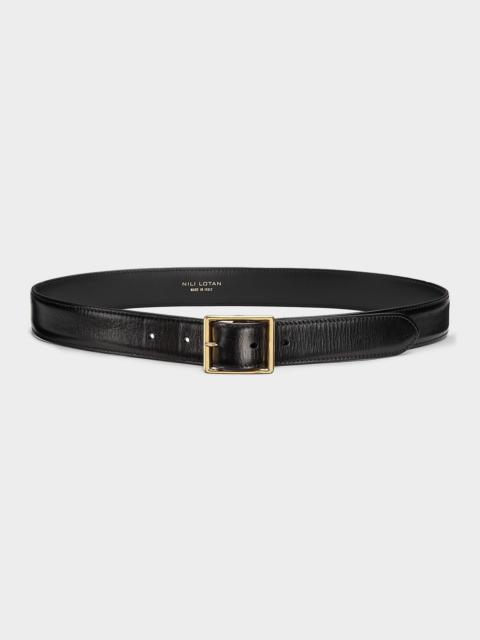 NILI LOTAN Gabriele Calfskin Leather Belt